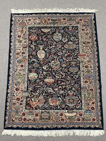 Handmade Pictorial Persian Kashmar 9.6x6.10