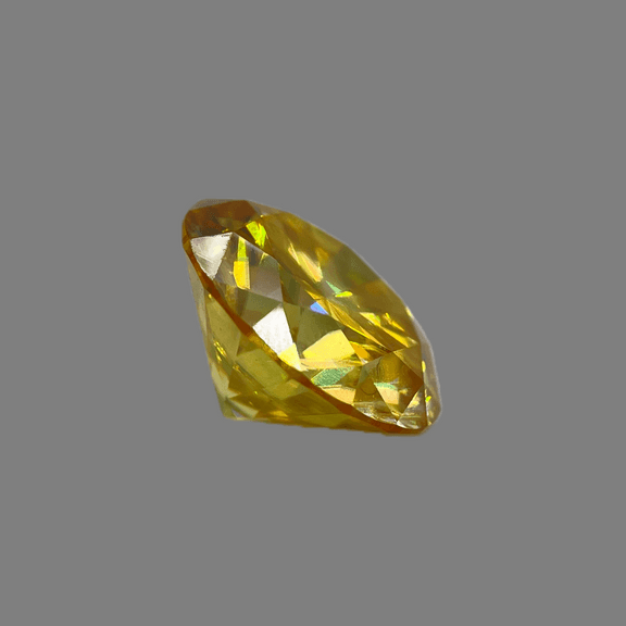 Huge Sparkling 10 Ct VVs1 Lemon Yellow Fire Moissanite Solitaire