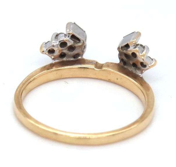 Useful 14K YG Diamond Insert Ring