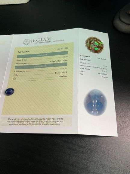 CERTIFIED BLUE STAR SAPPHIRE