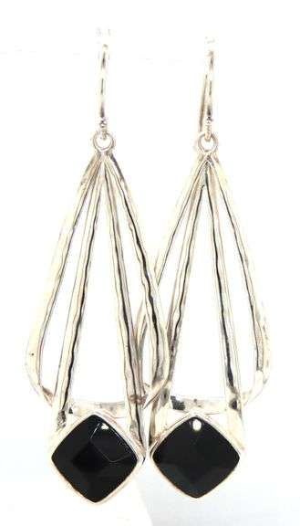 2 Pairs of 925 sterling silver dangle earrings