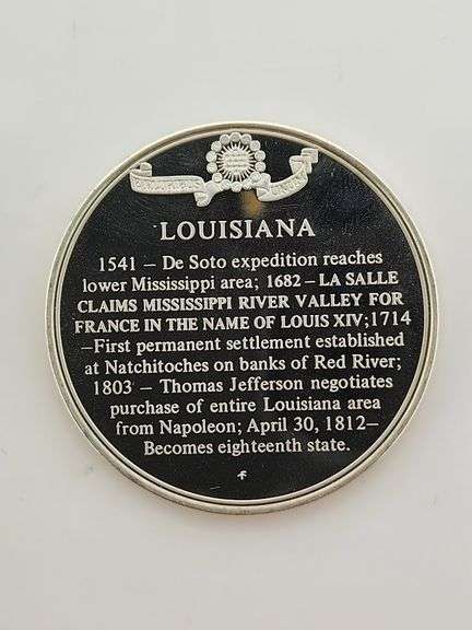 Louisiana Sterling Silver Medal