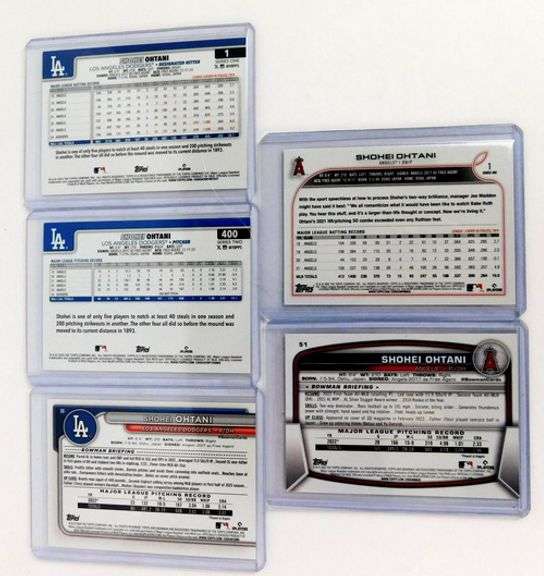 5 Shohei Ohtani Topps Baseball Cards