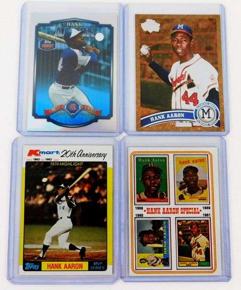 5 Hank Aaron Baseball Cards