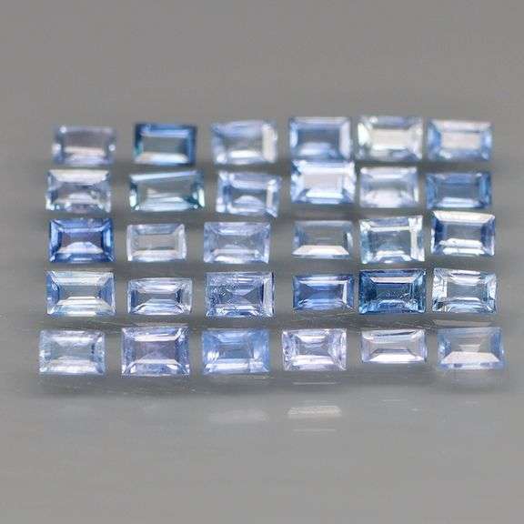 Lightly saturated 3.24ct set of cornflower blue Sapphires!