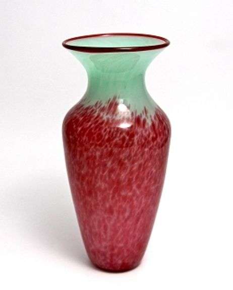Mint Green & Pink Traditional Vase