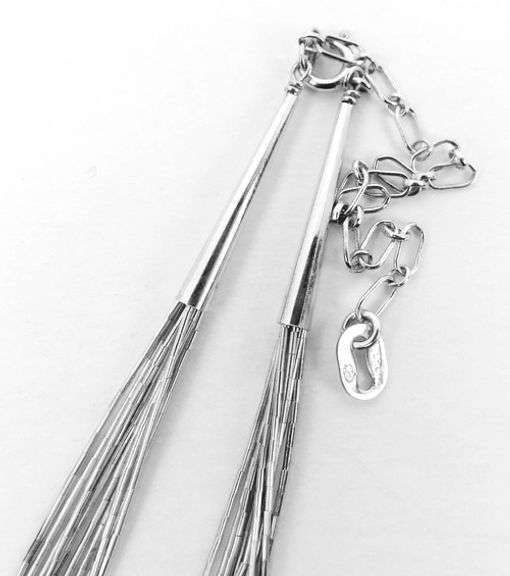 Carolyn Pollack Long Sterling Liquid Silver Heishi Necklace
