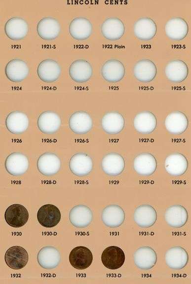 Collection of 16 Different High Grade Lincoln Wheat Cents in Pages: 1909-1933-D