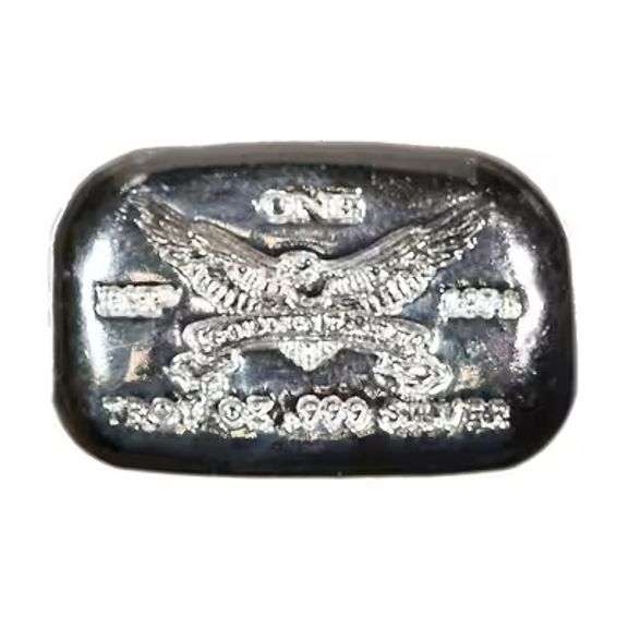 5 Golden Eagle 1 OZ Silver Bars, .999 Fine