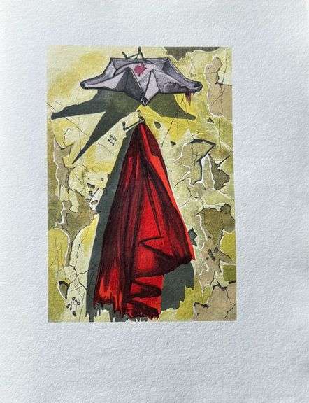 Highly Collectible and Rare Salvador Dali Wood Engraving Circa 1959