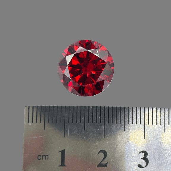 Dazzling Huge 10 Ct Dark Cinnamon Red Fire Moissanite Solitaire