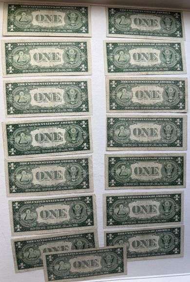 14 Slider 1935E F G $1 Silver Certificates