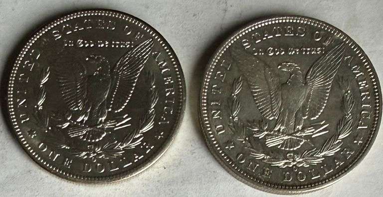 1899 O &1904 O Frosty White BU Morgans