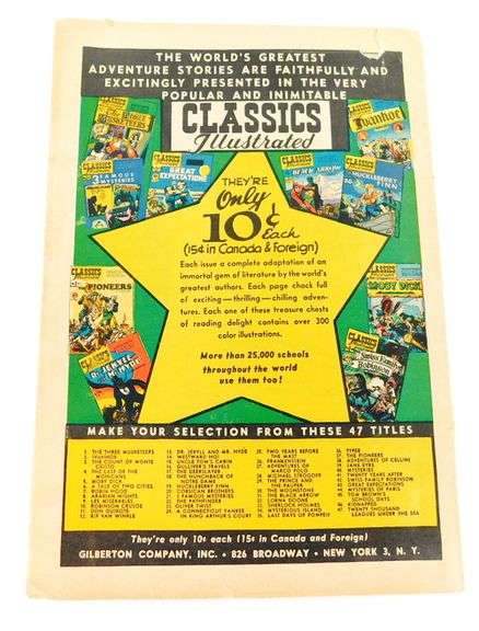 Classics Illustrated 1948 Kidnapped Comic Book