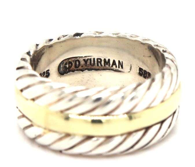 David Yurman 2 tone cable classic wedding ring