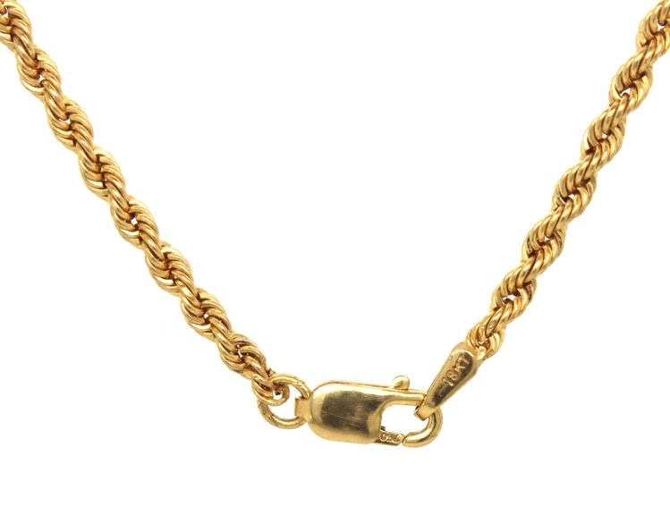 18KT Yellow Gold 2MM Rope Chain