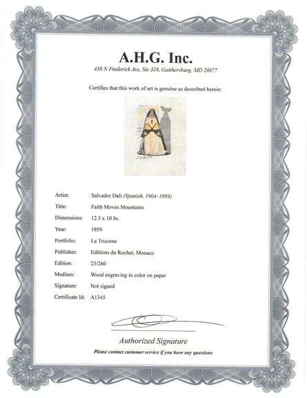 Highly Collectible and Rare Salvador Dali Wood Engraving from Le Tricorne