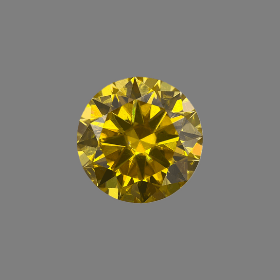 Huge Sparkling 10 Ct VVs1 Lemon Yellow Fire Moissanite Solitaire