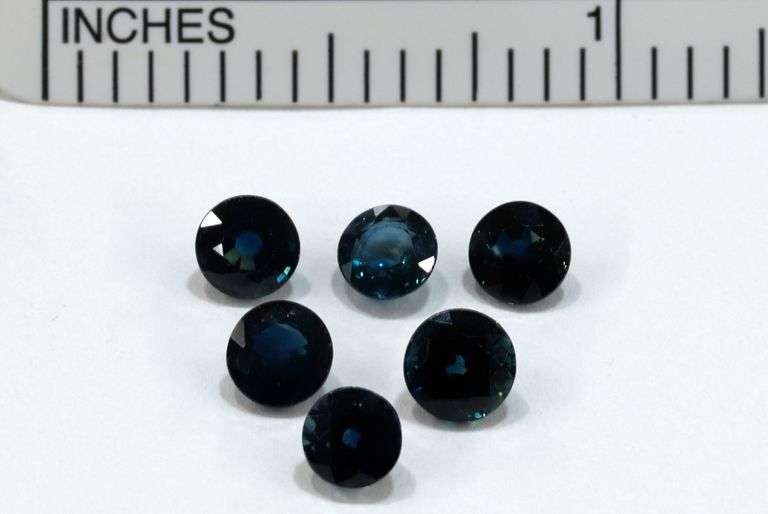Natural Teal Sapphires - Lot of 6