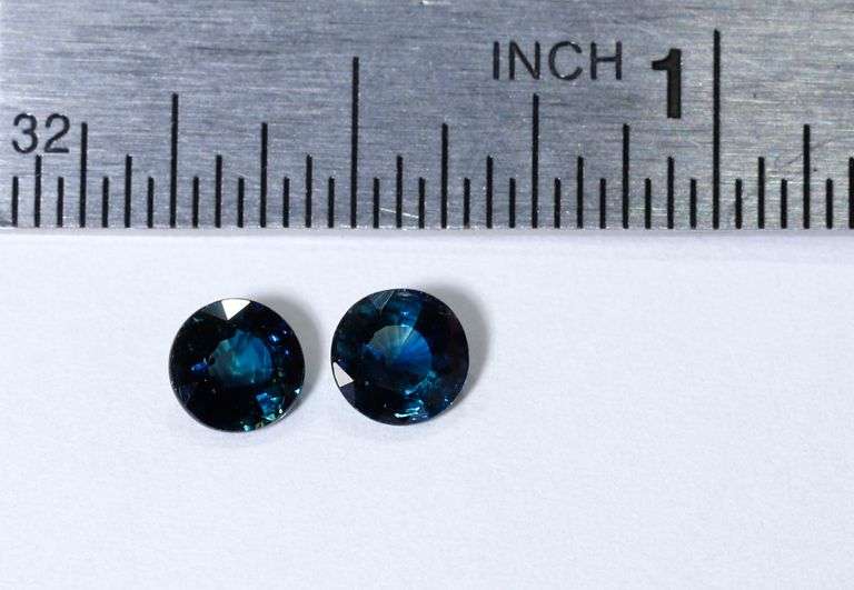 Natural Teal Sapphire Pair