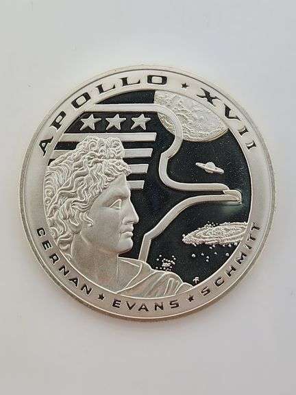 Apollo XVII Sterling Medal