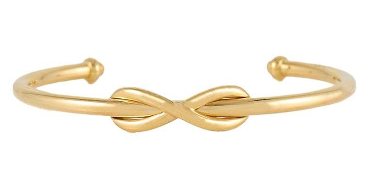 Tiffany & Co. Polished Infinity Cuff Bracelet in 18K