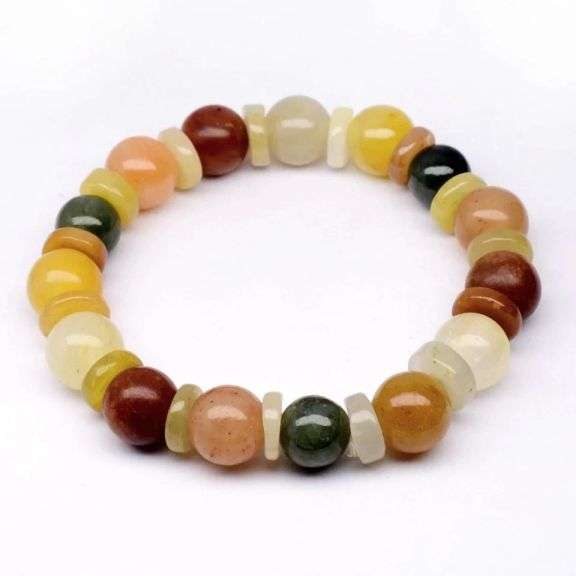 Real! 172.92ct multi-color Burmese Jade bracelet!!!