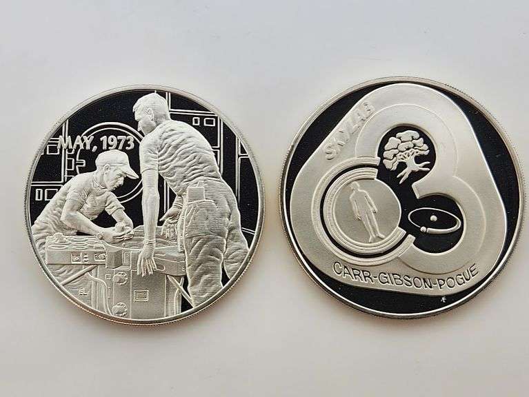 (2) Sterling Silver Skylab Medals