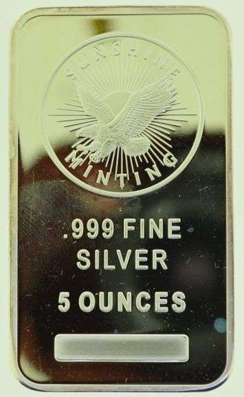 Sunshine Minting 5 oz .999 Silver Bar