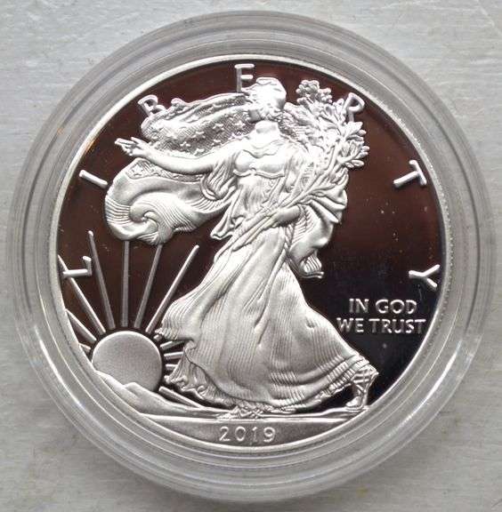 2019-S American Eagle 1 oz Silver Proof Coin – Original Box & COA