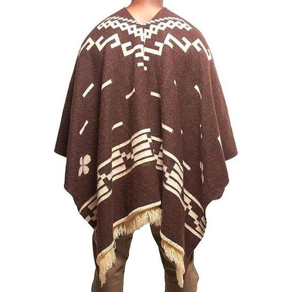Handmade Clint Eastwood–Style Alpaca Wool Poncho