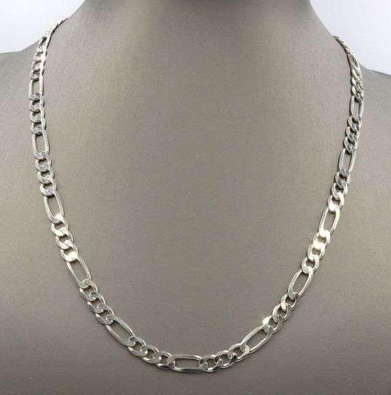 925 Sterling silver Figaro chain necklace