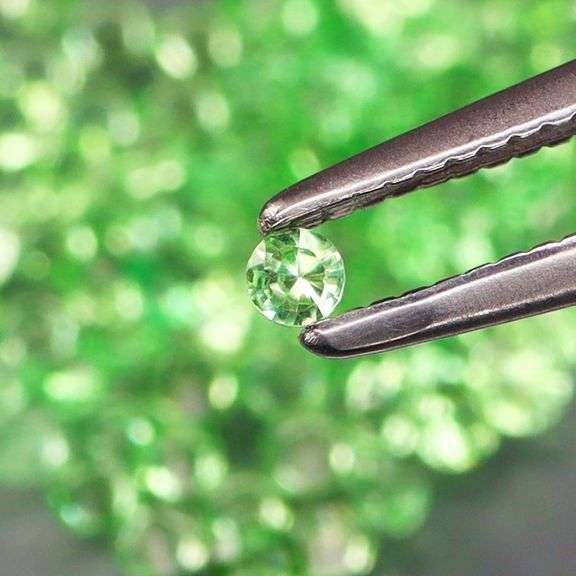 Rare collectors 3.16ct untreated spring green Tsavorite set!