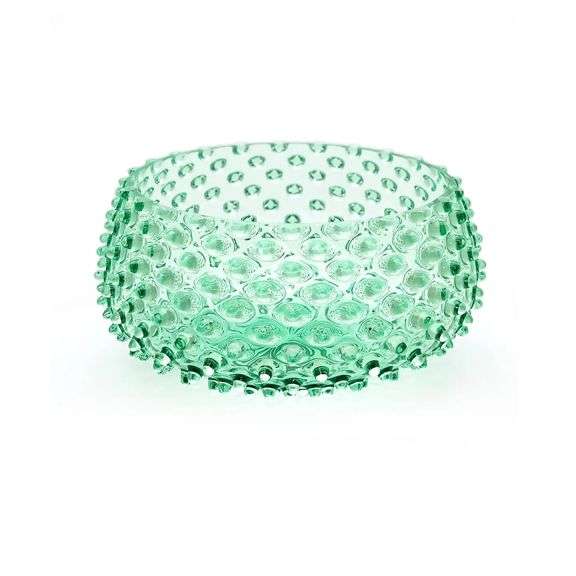 Large Hobnail Glass Bowl | Capri Sea | Decorative Dish
