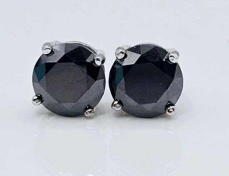 Gorgeous 2 Ctw Black Simulated Diamond Earrings