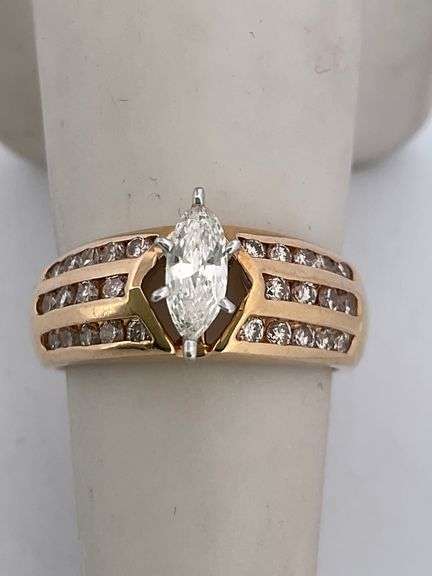 CERTIFIED BRAND NEW 14K YELLOW GOLD DIAMOND ENGAGEMENT RING