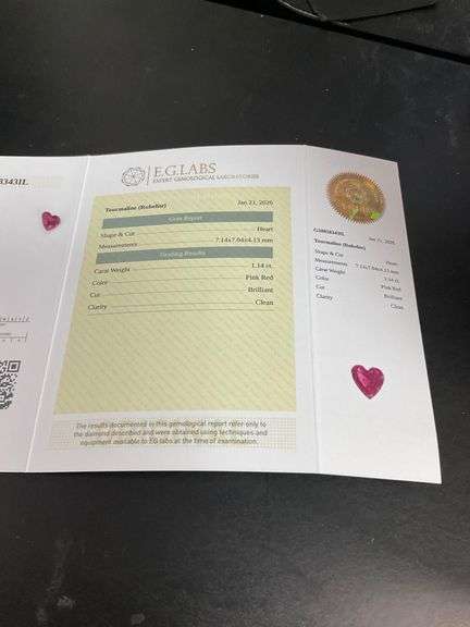 CERTIFIED NATURAL PINK RED TOURMALINE