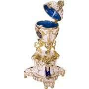 Fabergé Style Royal Danish Jubilee Egg Trinket Box