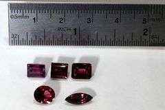 Sparkling Natural Rhodolite - Lot of 5