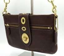 Coach Bridget legacy brown leather and brass purse
