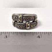 Marcasite Gemstone Ring in Sterling Silver.