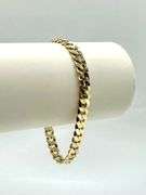 Gorgeous 14.2 Gram 14 Kt. Yellow Gold Plated Cuban Link Bracelet