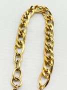 18KT Yellow Gold 9MM Double Curb Link Bracelet