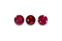 Romantic Natural Ruby - 3 Pc. Lot