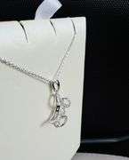 Beautiful Sterling silver with center dancing Moissanite necklace