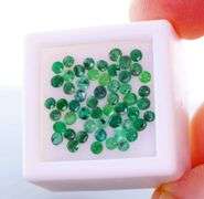 2.45 carats of real round cut Colombian Emeralds!