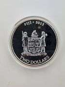 2013 Fiji $2 Turtle Silver Round, 1 OZT