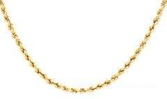 Fashionable 14K YG Hollow Rope Necklace