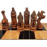Antique-Style Norse Viking Chess Set