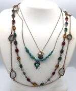 Group lot of 4 Vintage 925 sterling silver necklaces